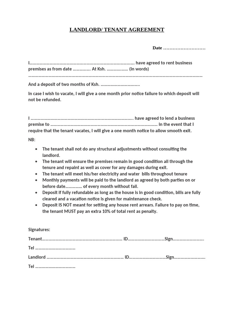 Tenancy Agreement | PDF