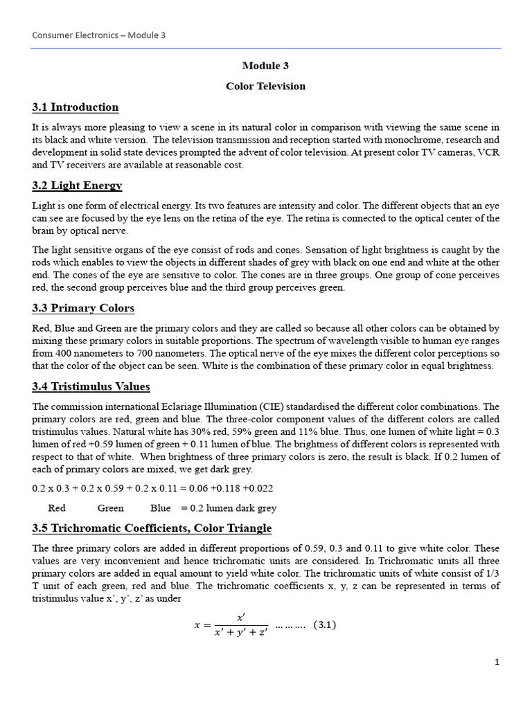 M3 Notes | PDF | Color | Light Emitting Diode