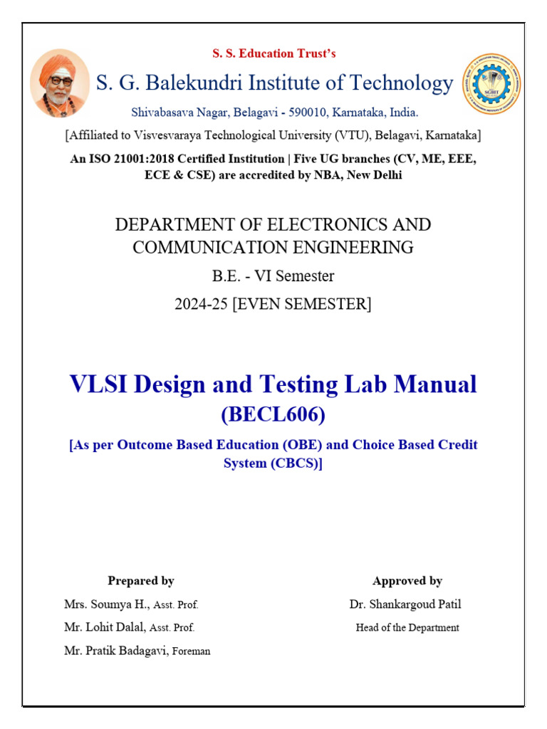 VLSI Lab Manual 2022 Scheme | PDF