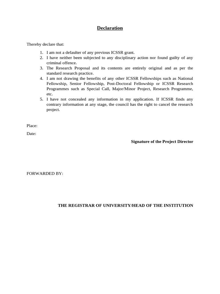 Declaration Form | PDF