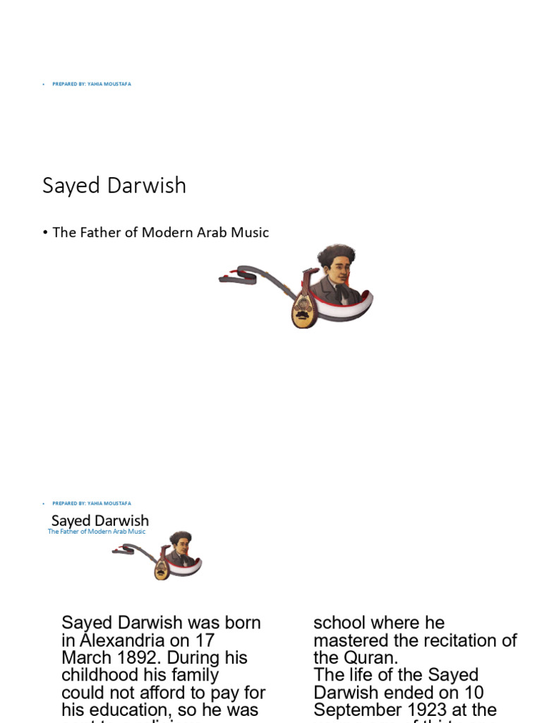 Sayed Darwish: The Father of Modern Arab Music | PDF