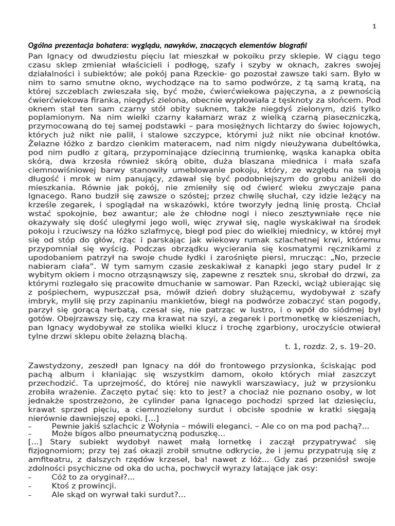 Charakterystyka Rzeckiego | PDF