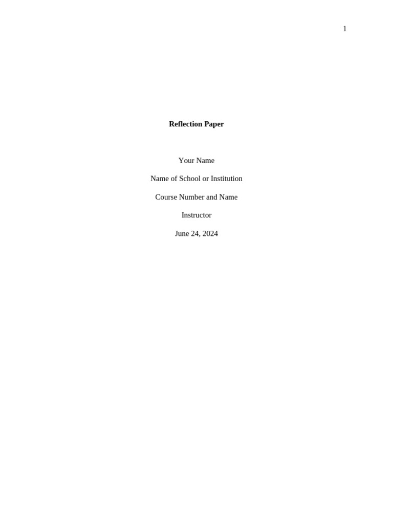 Reflection Paper .Edited | PDF | God | Forgiveness
