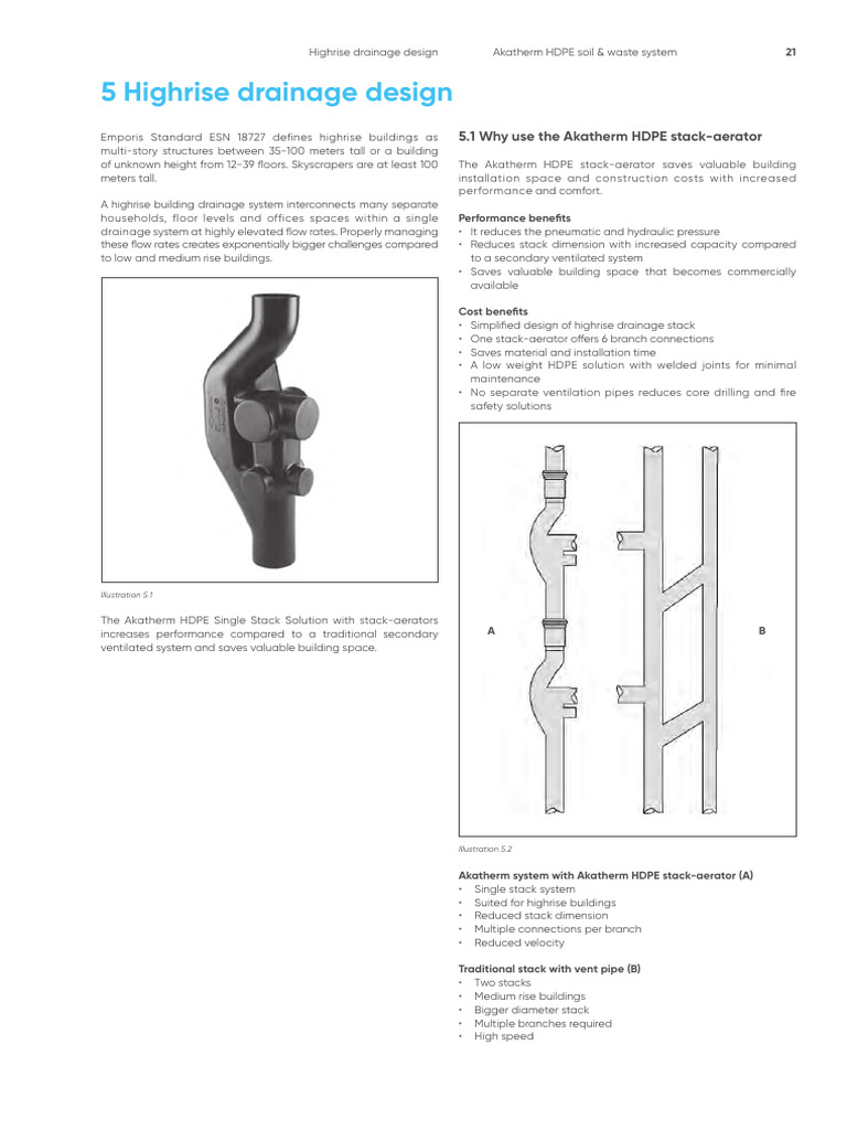 5 Highrise Drainage Design | PDF | Pipe (Fluid Conveyance) | Storm Drain
