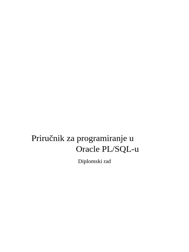 PL SQL | PDF