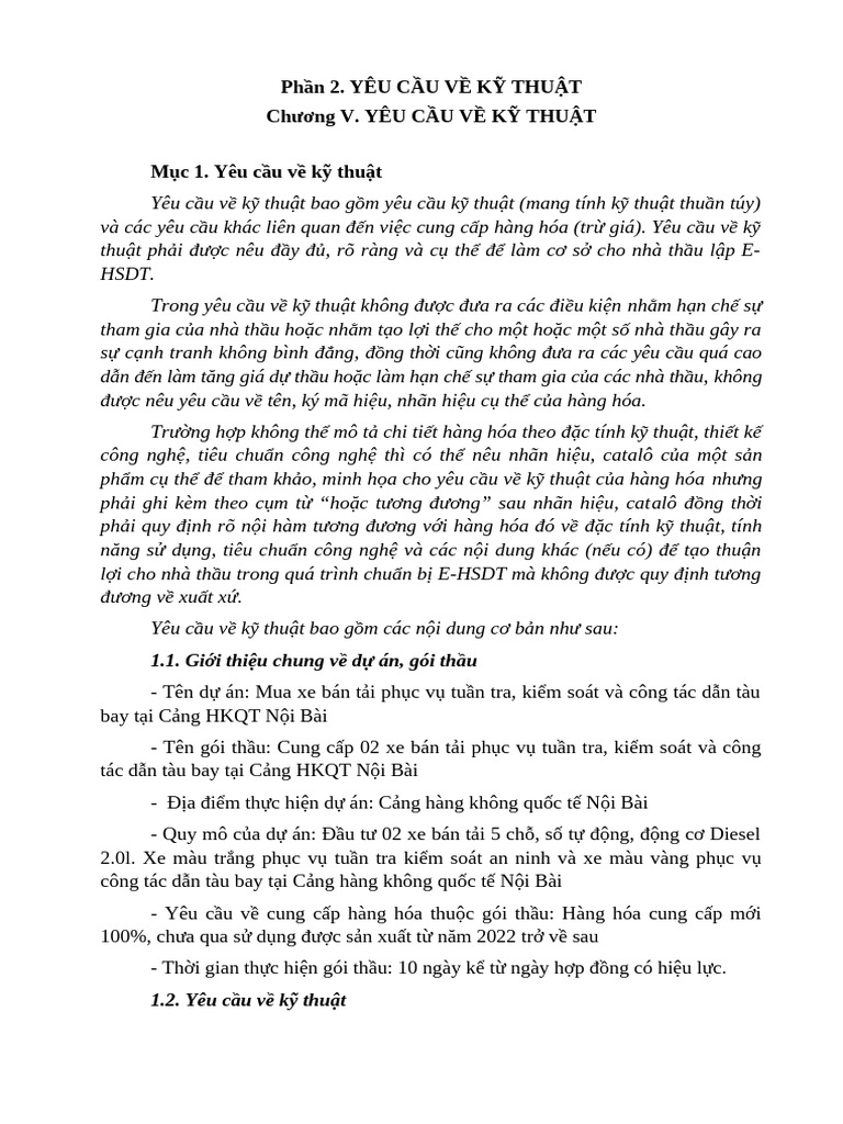 Chuong V - Yeu Cau Ve Ky Thuat - HAN Follow Me | PDF