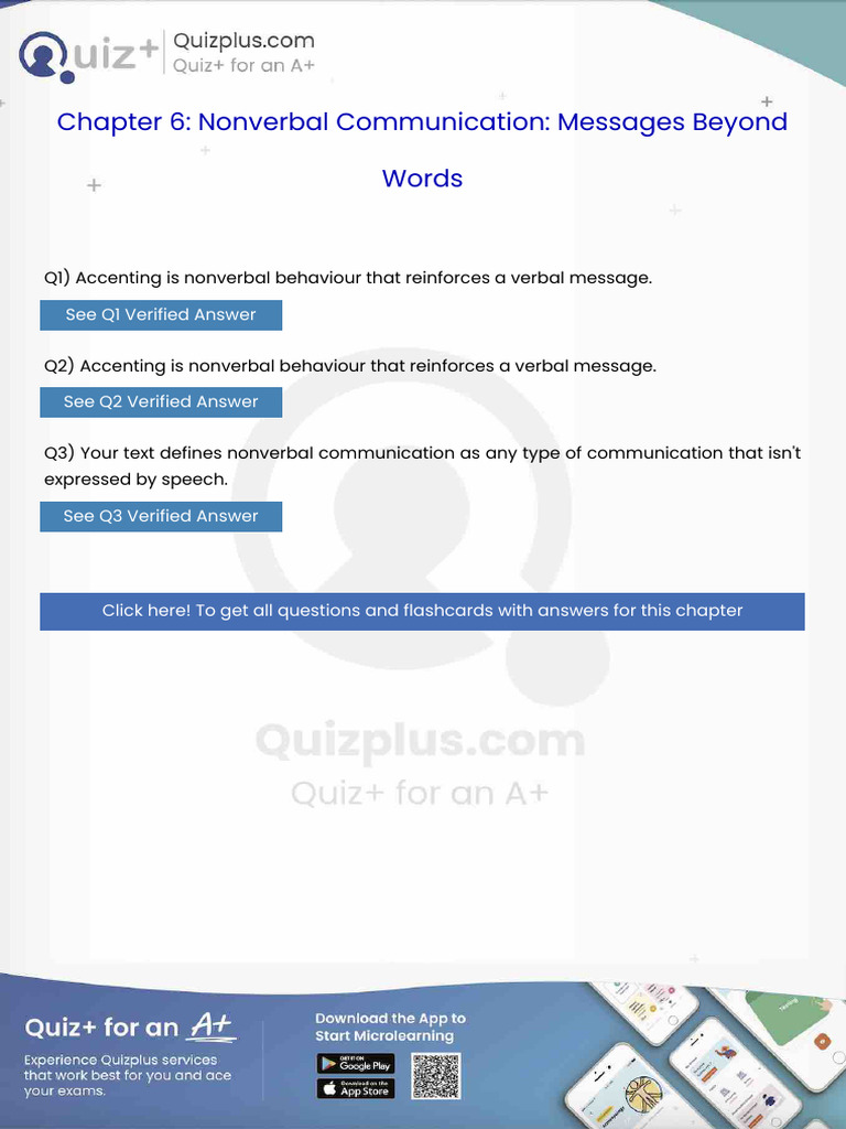 Accenting Is Nonverbal Behaviour That Reinforces A Verbal Message | PDF