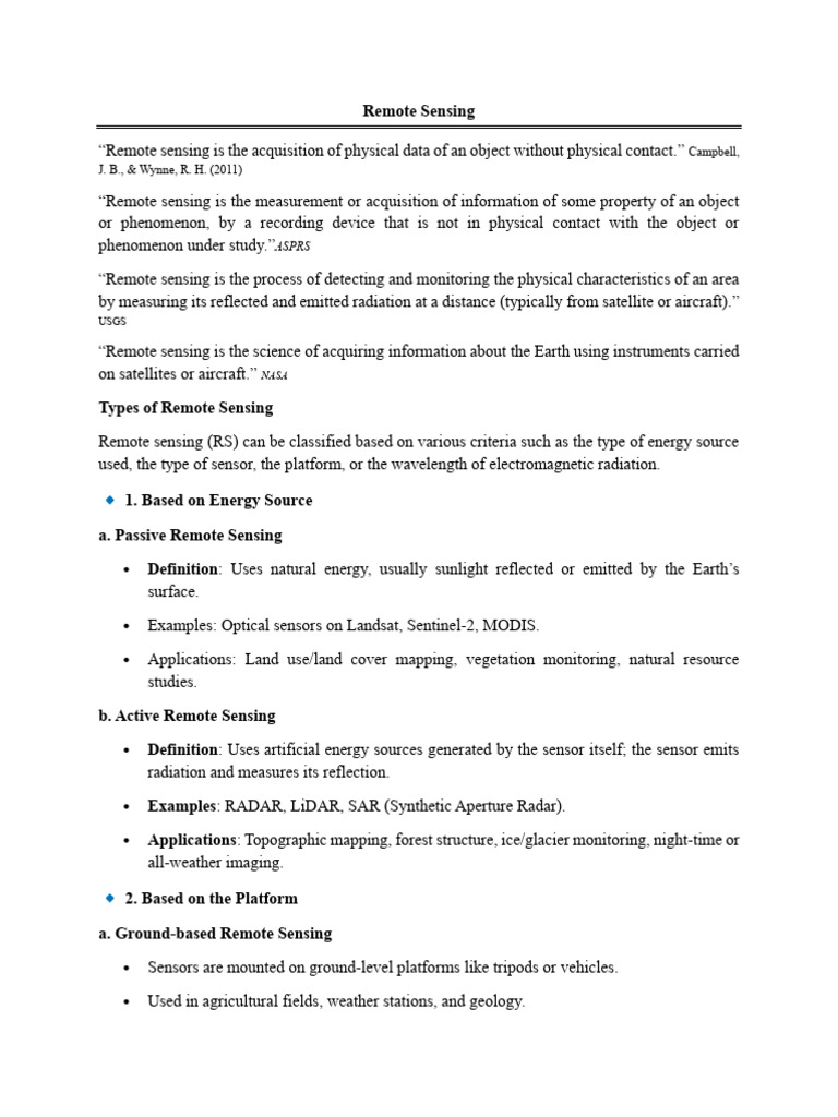 Remote Sensing | PDF