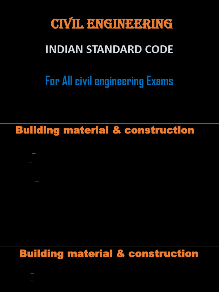 Indian Standard Code List | PDF | Concrete | Cement