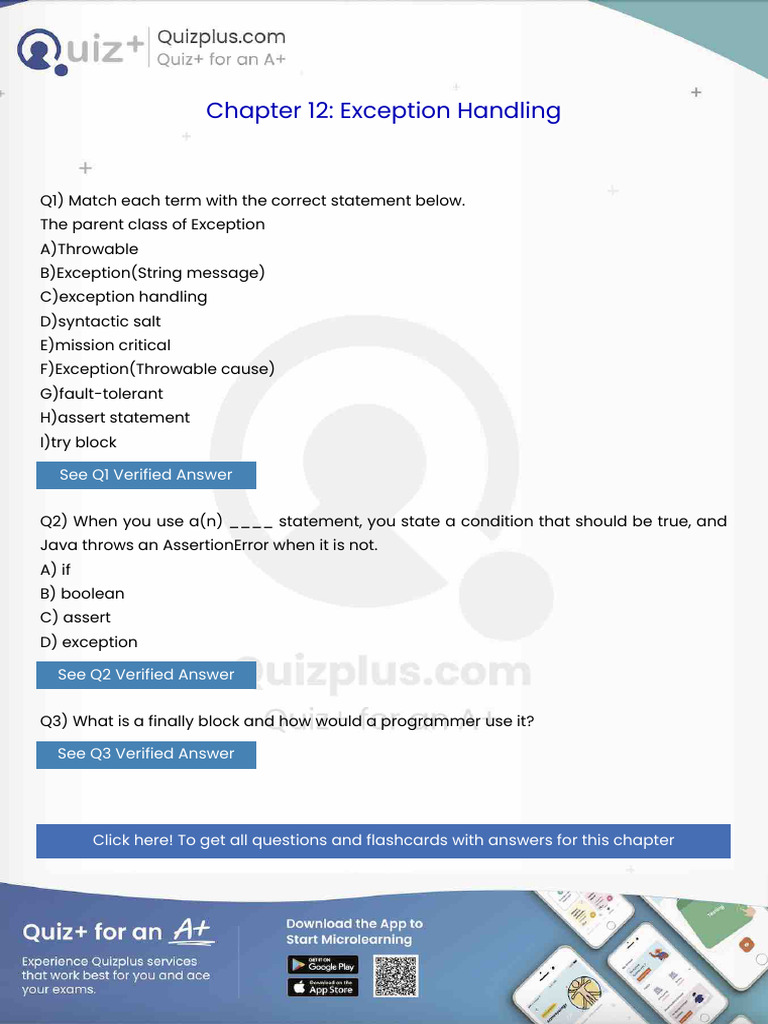 The Parent Class of Exception | PDF