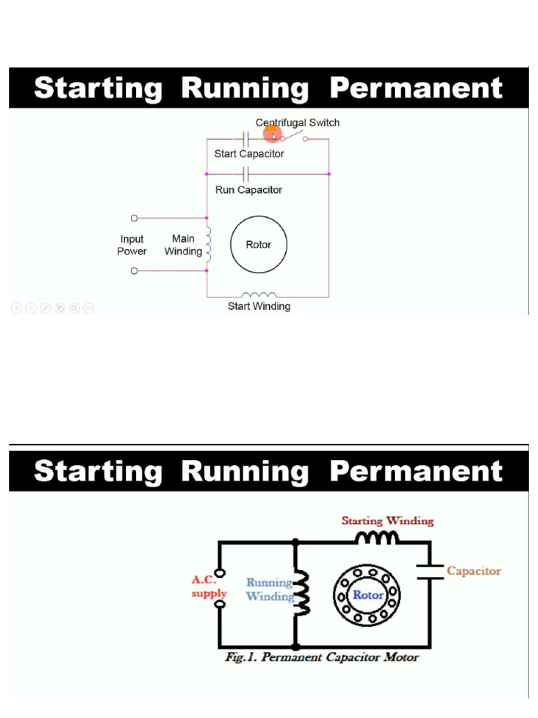 1-Single Phase Motor Starting, Running and Permanent Capacitor Value | PDF
