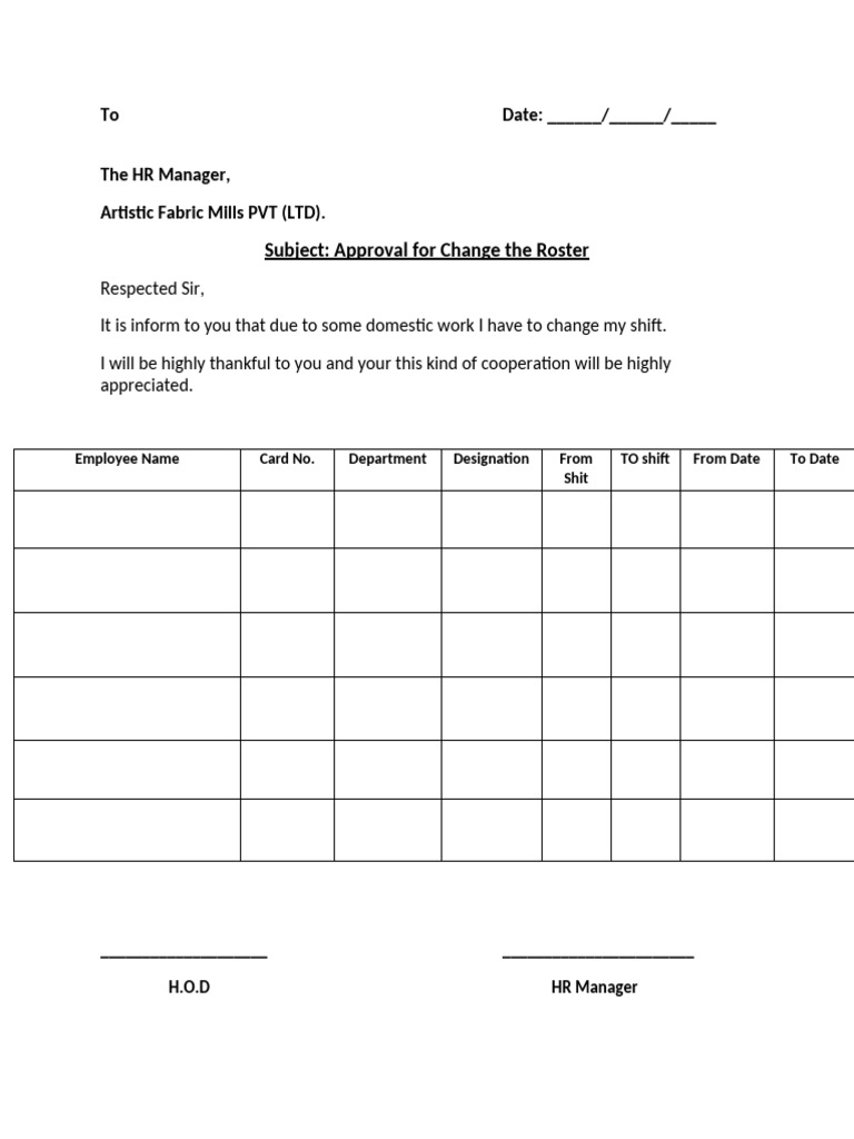 Application For Roster | PDF