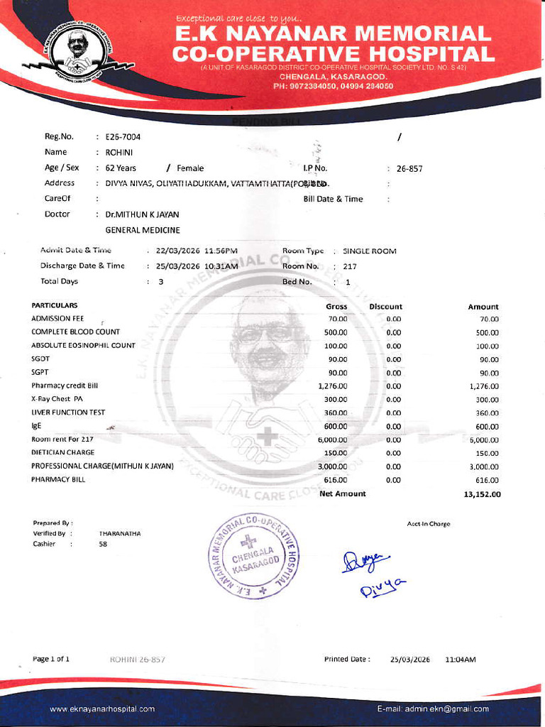 Final Bill With Seal and Sign | PDF