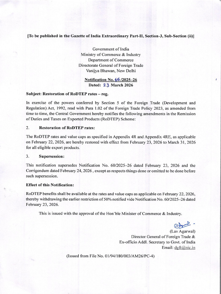 Notification 66 English - 0001-Merged | PDF