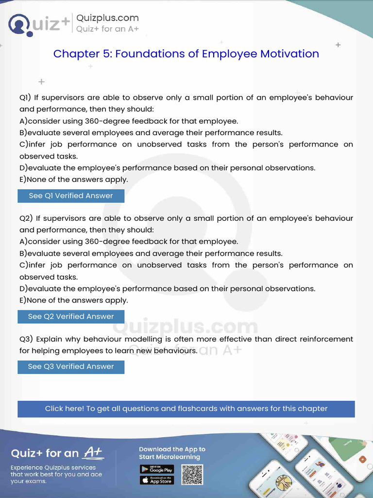 If Supervisors Are Able To Observe Only A Small Portion of An Employees ...