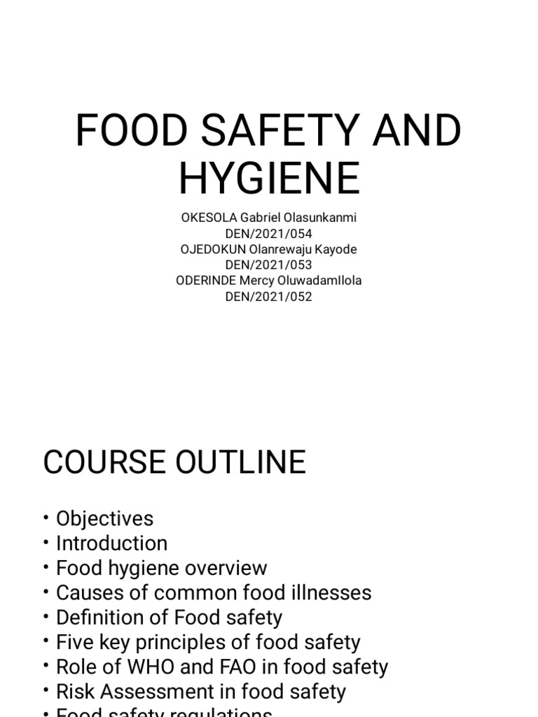 Food Hygiene and Safety | PDF | Food Safety | Foodborne Illness