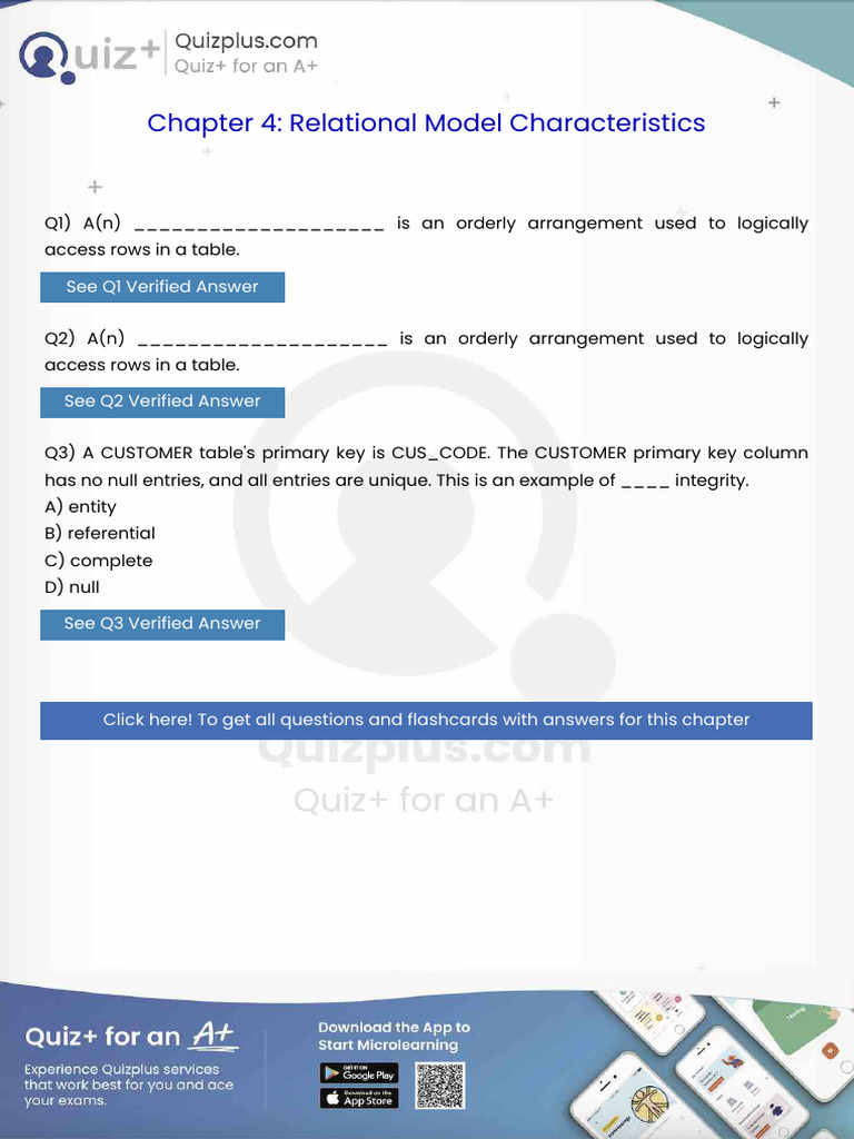 An Is An Orderly Arrangement Used To Logically Access Rows in A Table | PDF