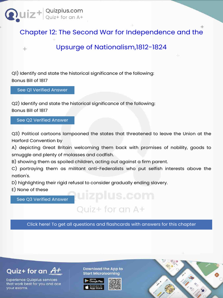 Identify and State The Historical Significance of The Followingbonus ...