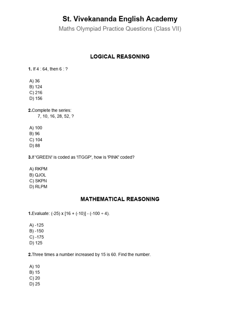 Class 7 Day 1 | PDF