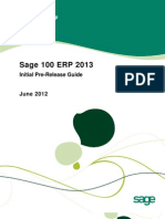 Sage 100 ERP 2013 - 5.0 - Pre-Release Guide 6-8-12