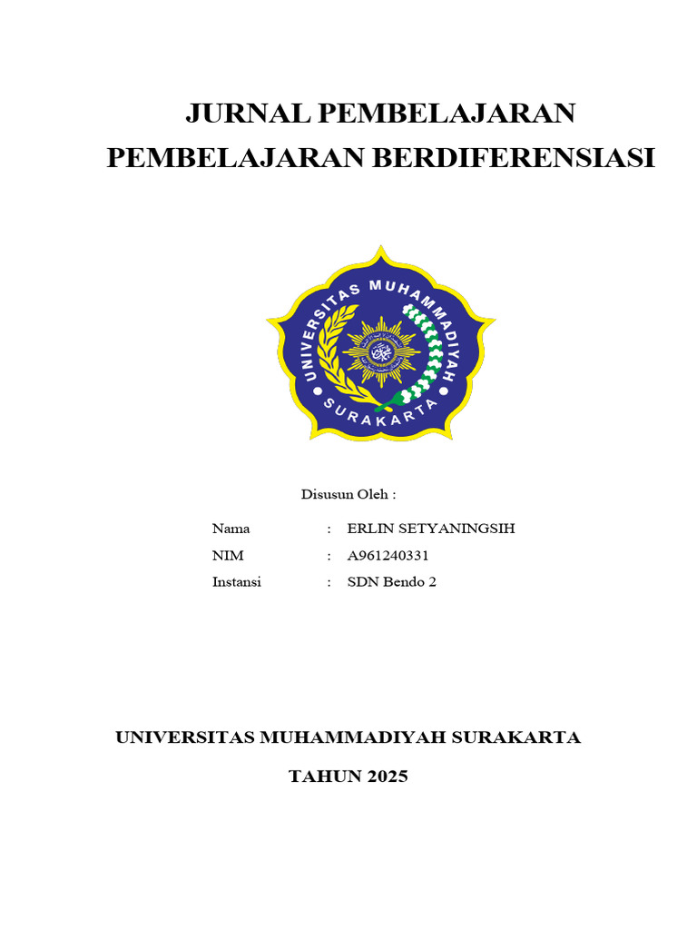 Jurnal Pembelajaran Berdiferensiasi | PDF