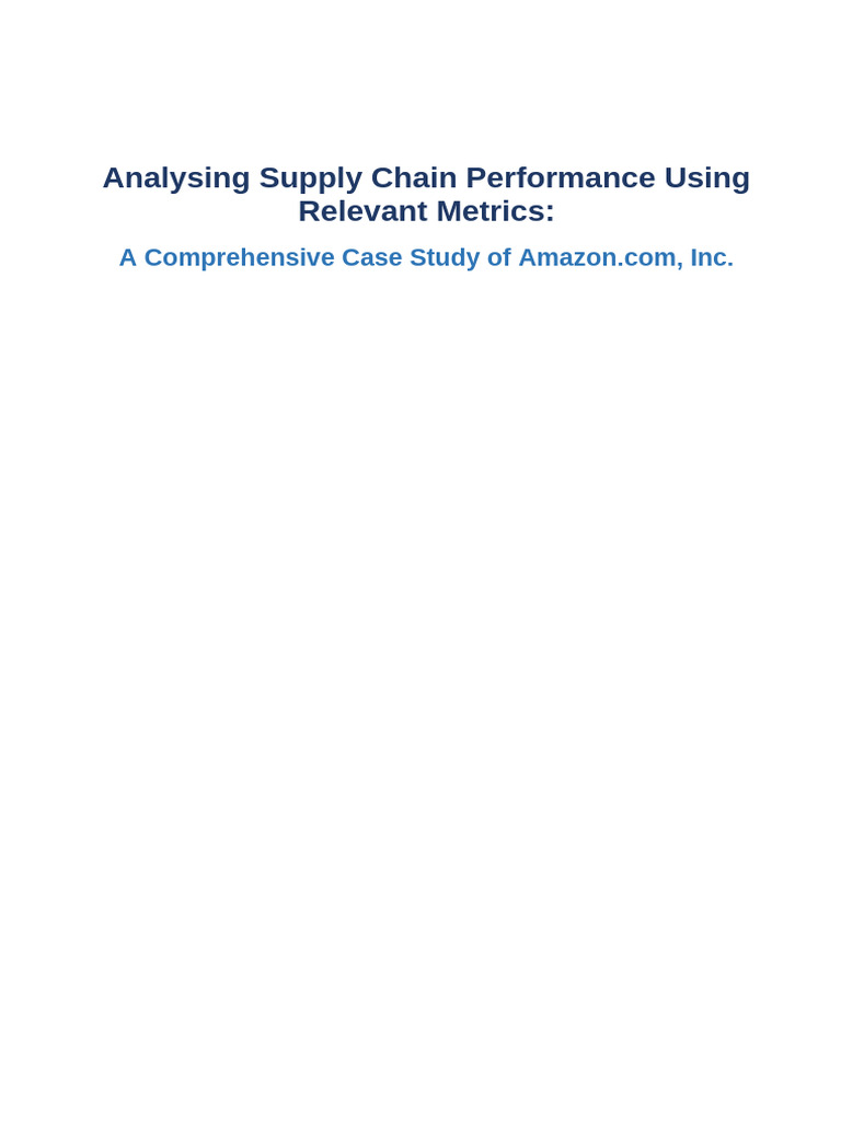 Amazon Report | PDF