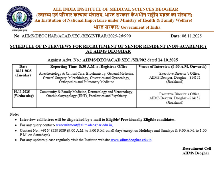 SR Interview Scheduledocx 07112025072922480 | PDF