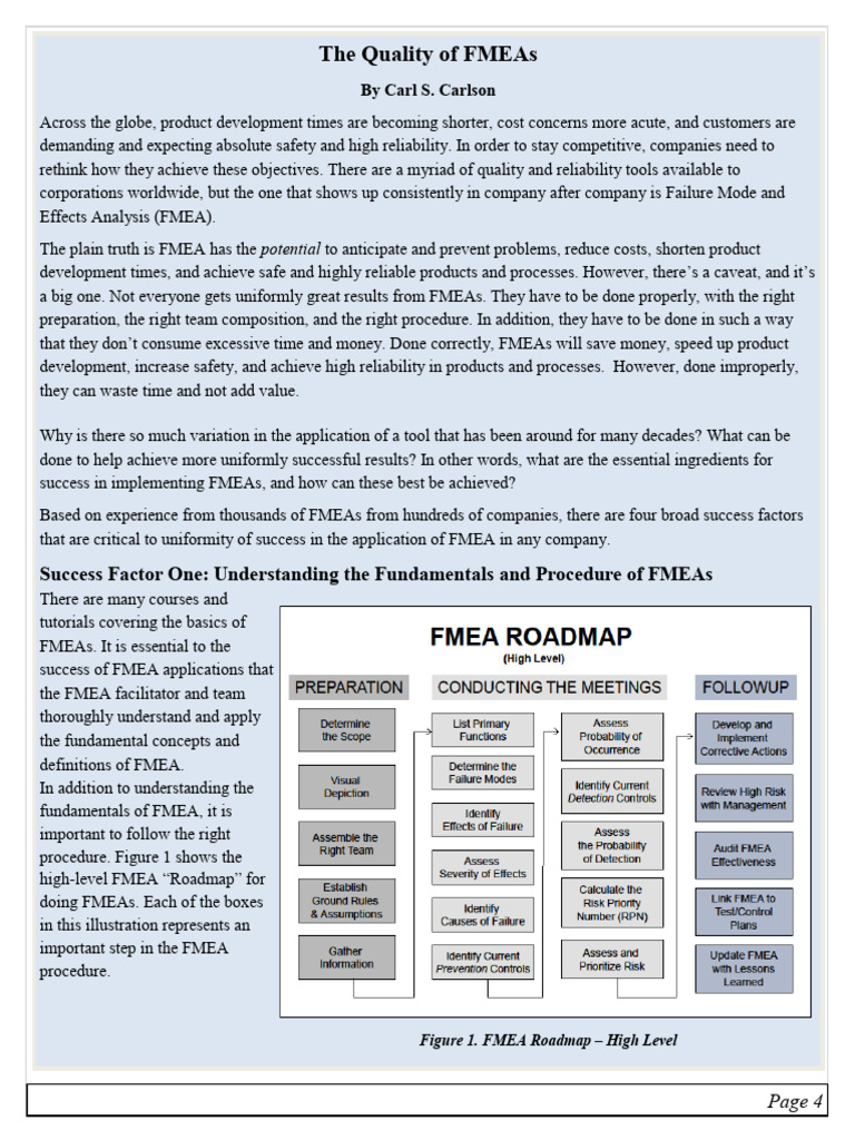 Fmea Article-The Quality of Fmeas | PDF