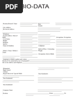 Biodata Form Template for Download | PDF | Government And Personhood