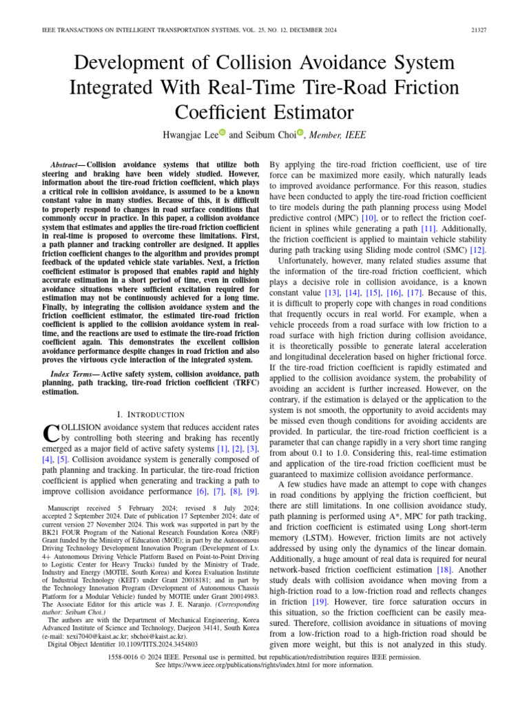 Development of Collision Avoidance System Integrated With Real-Time ...