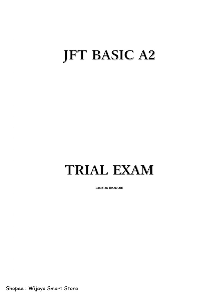 Soal JFT Basic A2 - v5 | PDF