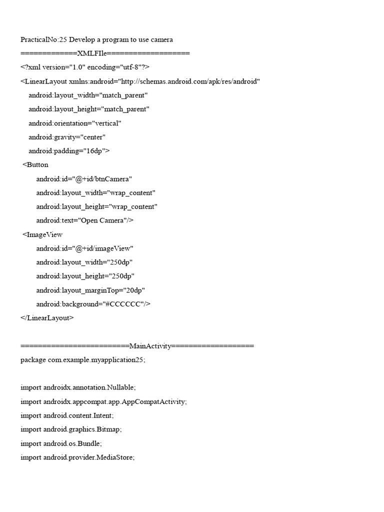 Mad Practical 25 To 30 Code | PDF