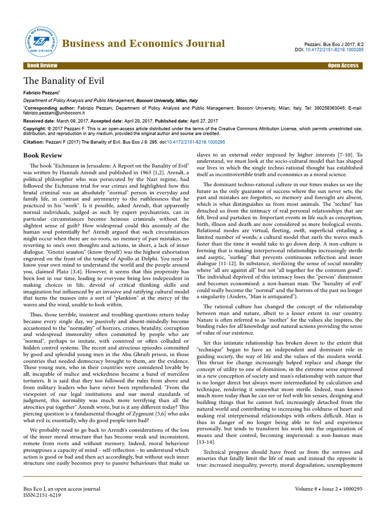 Banality of Evil | PDF