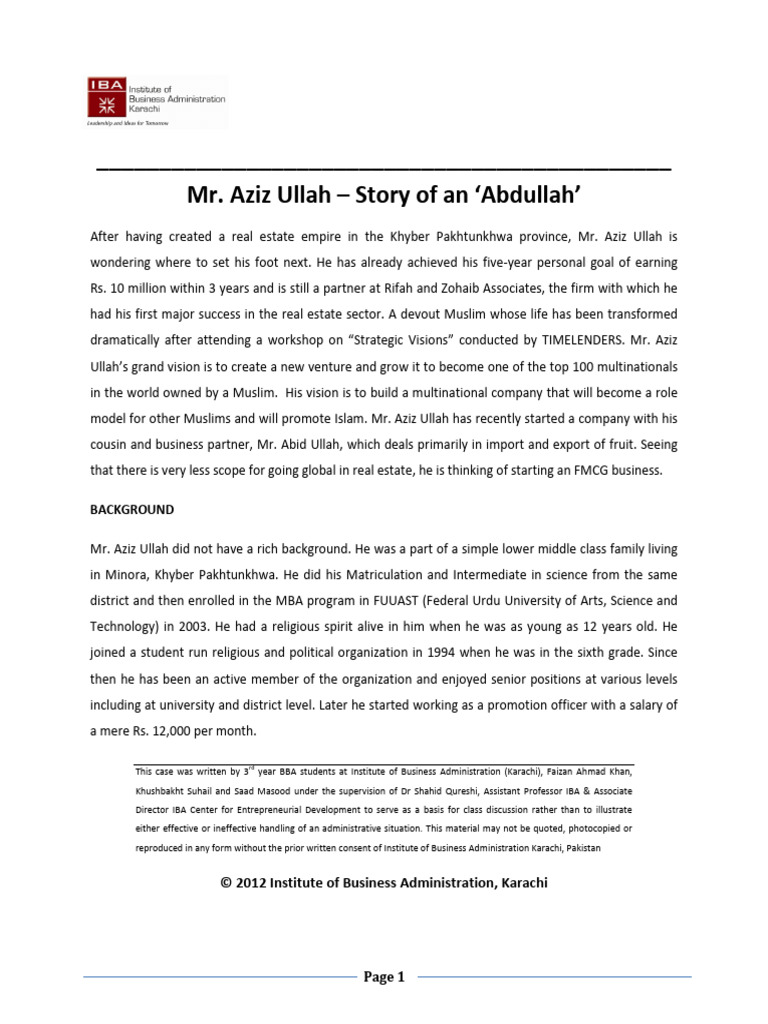 Aziz Ullah - Story of An - Abdullah | PDF