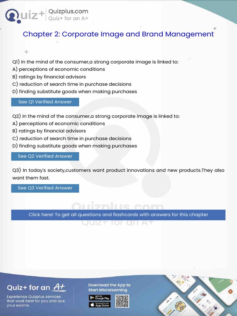 In The Mind of The Consumera Strong Corporate Image Is Linked To | PDF