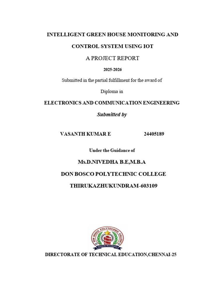 Vasanth Project | PDF