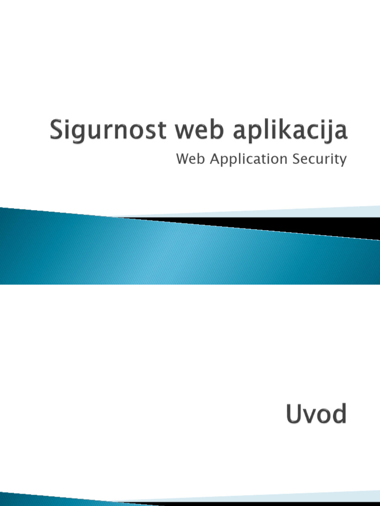 Web Application Security 01 Intro | PDF