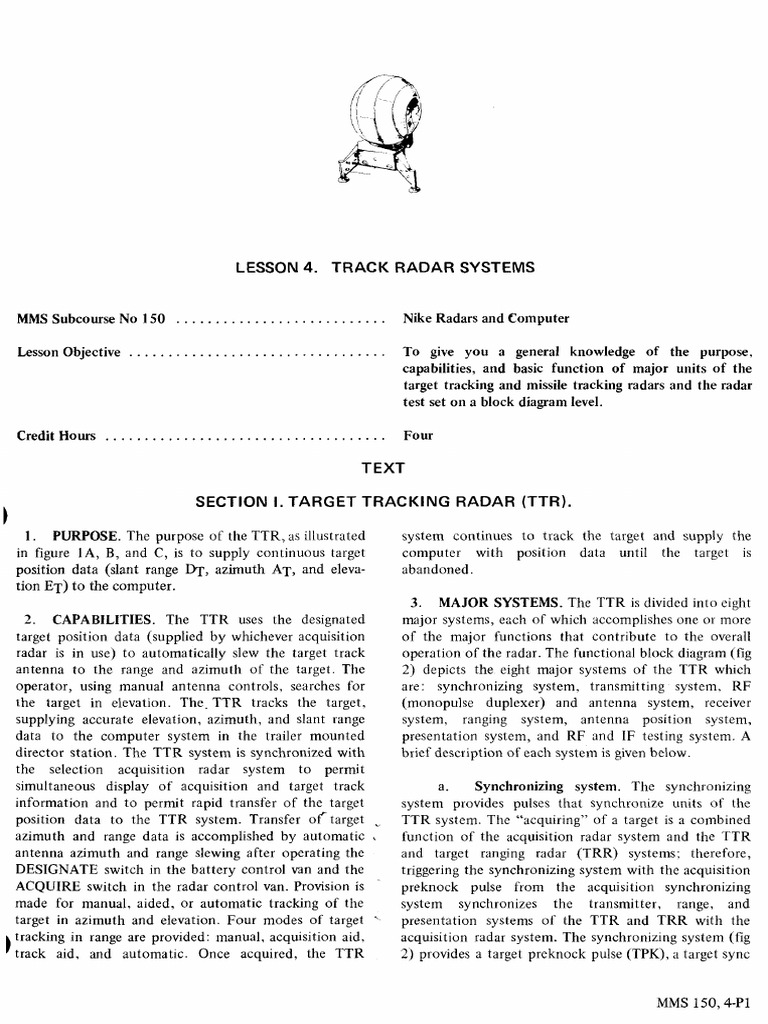 Tracking Radar Notes | PDF | Radio | Telecommunications Engineering