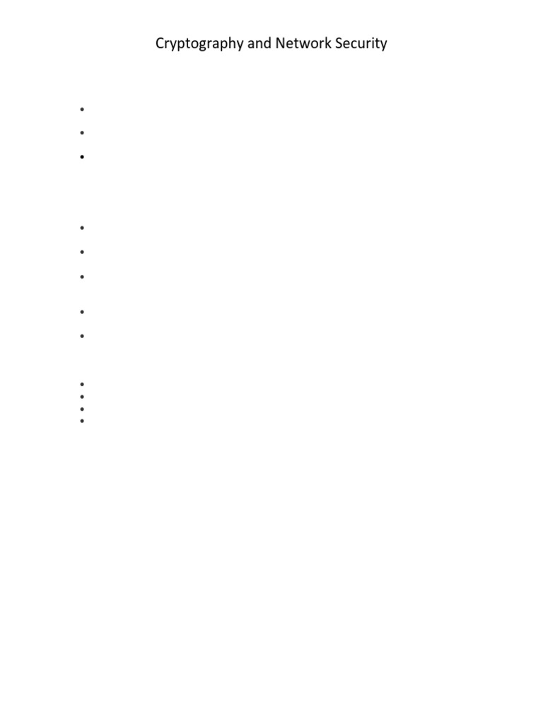Cryptography Lect-1 To 4 | PDF