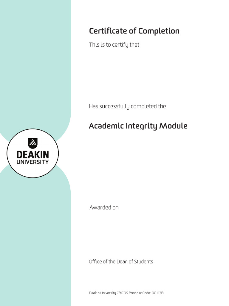 2024 Academic Integrity - Successful Completion of Unit Academic ...