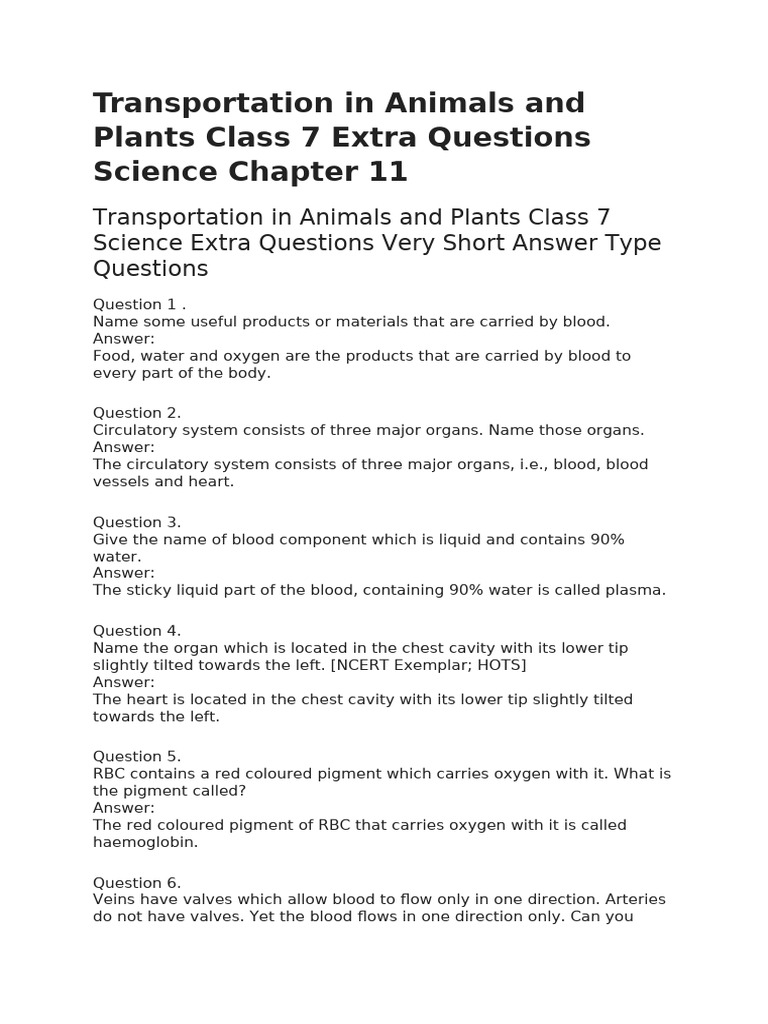 Science CH 11 Extra Questions | PDF