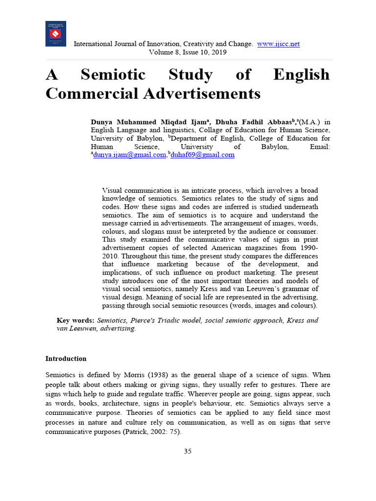 A Semiotic Study of English | PDF | Semiotics | Semantics