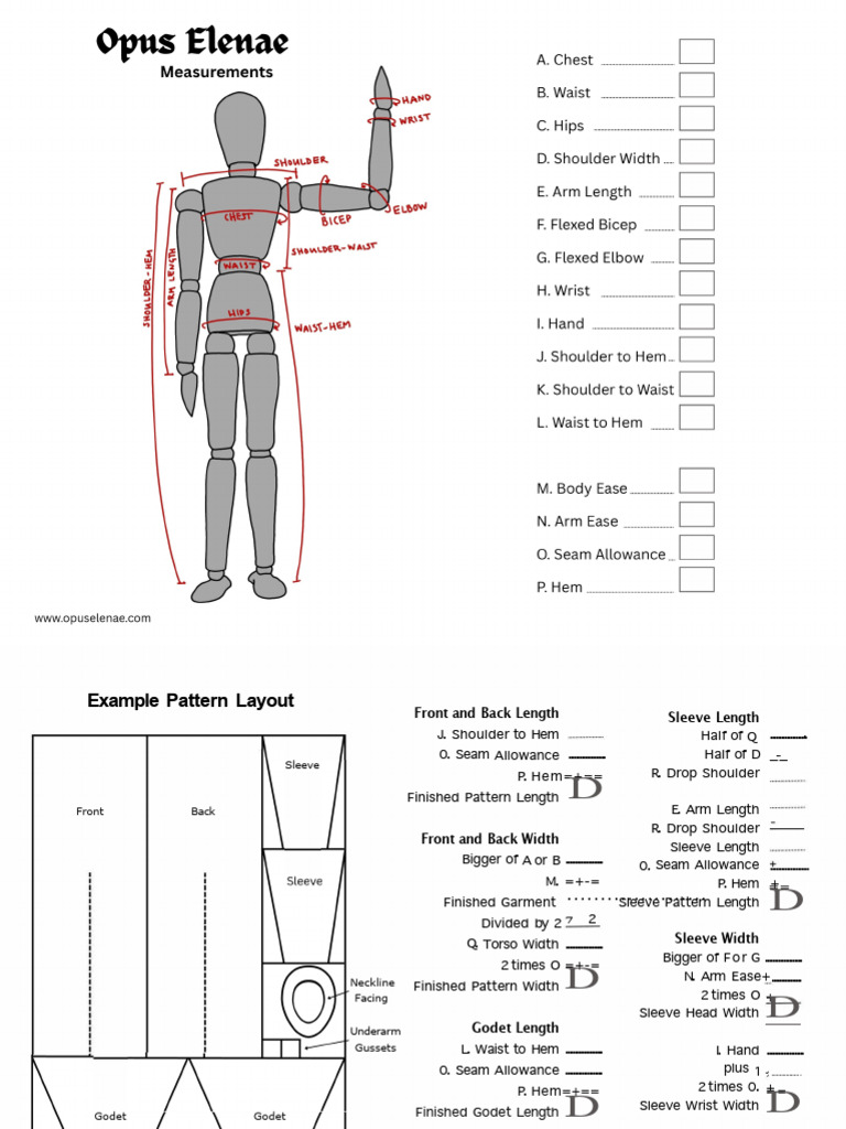 Rectangular Garment Worksheet | PDF | Seam (Sewing) | Human Body
