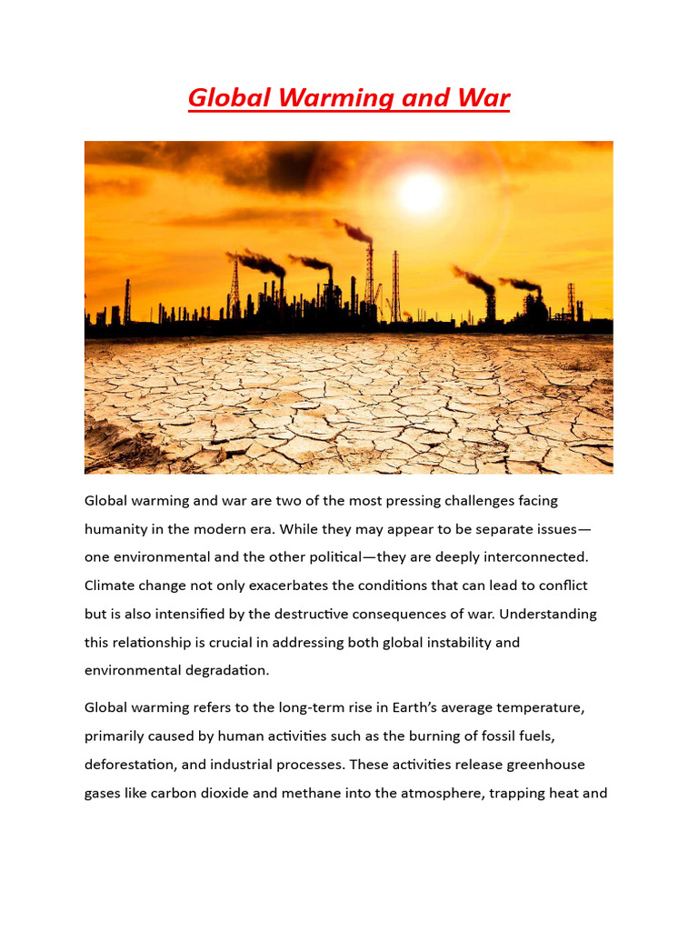 Global Warming and War | PDF | Climate Change | Environmental Degradation