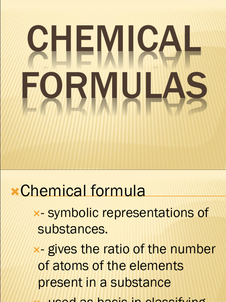 Writing Chemical Formulas | PDF