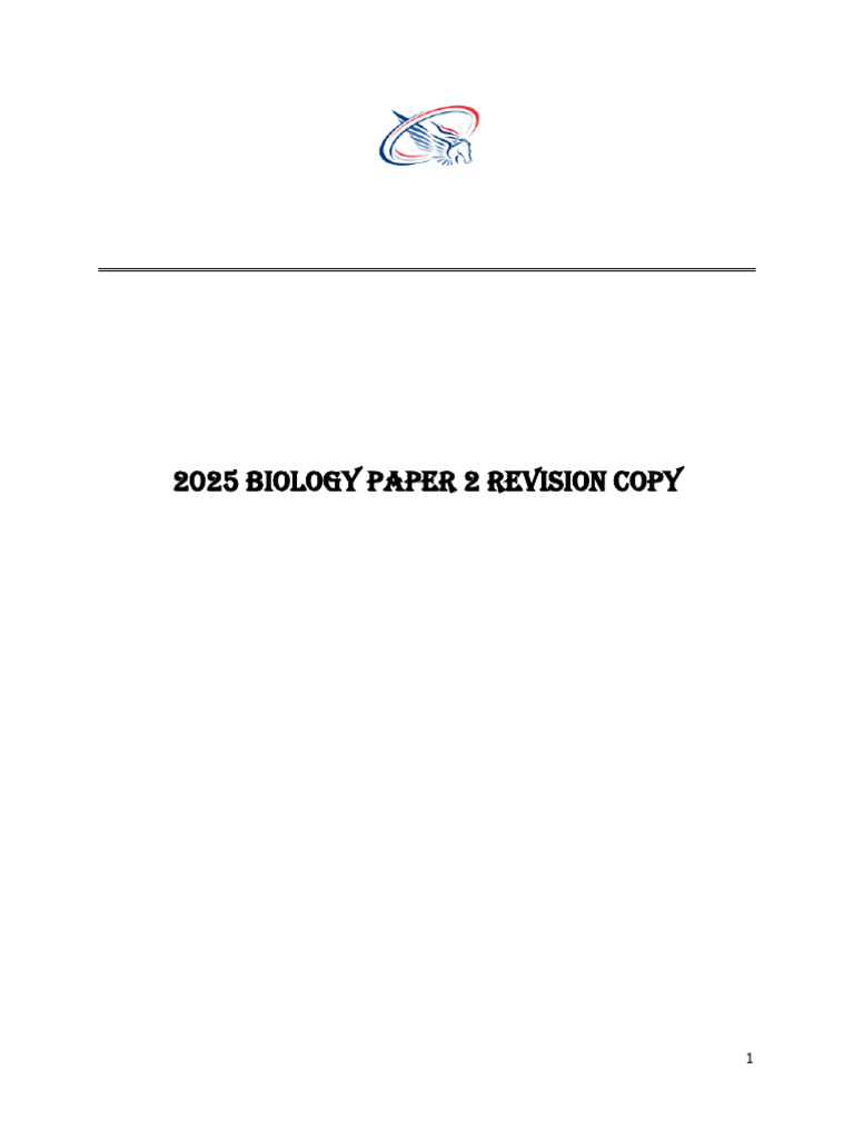 2025 Biology Paper 2 Revision | PDF