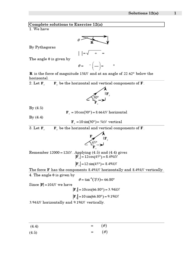 Vectors Solution | PDF | Multiplication | Mathematics