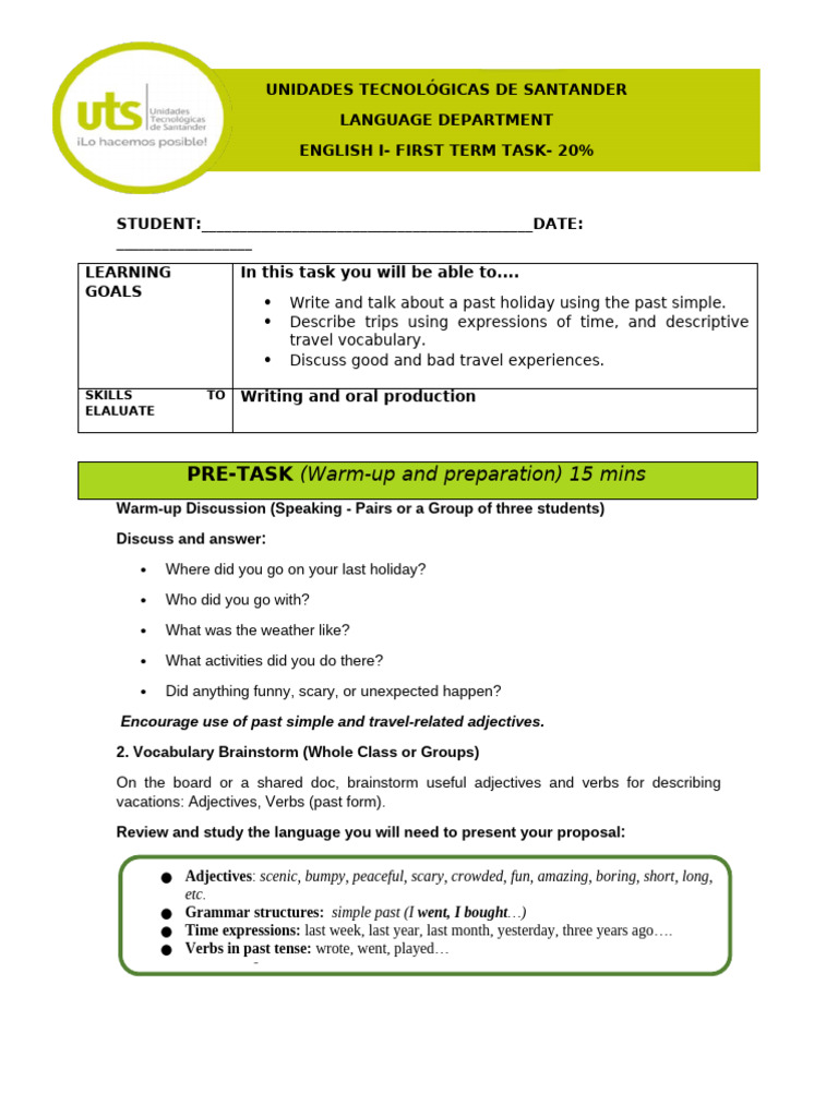 Task 1 English 1 2026 1 | PDF