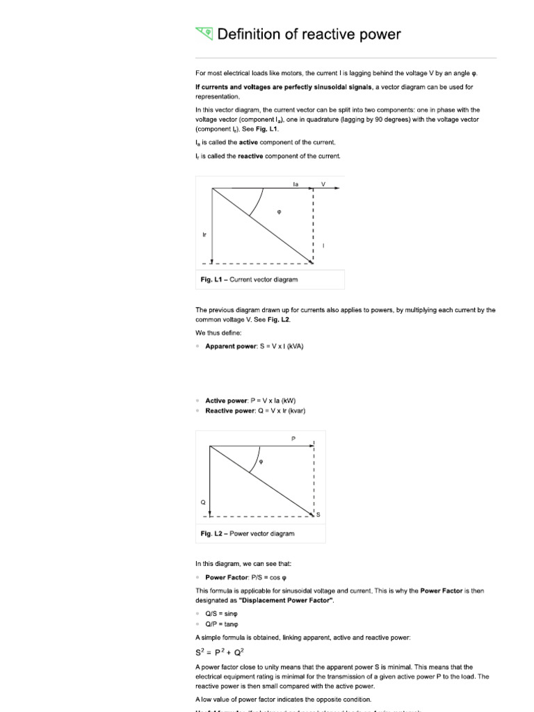 Apparent, Active, Reactive Power | PDF