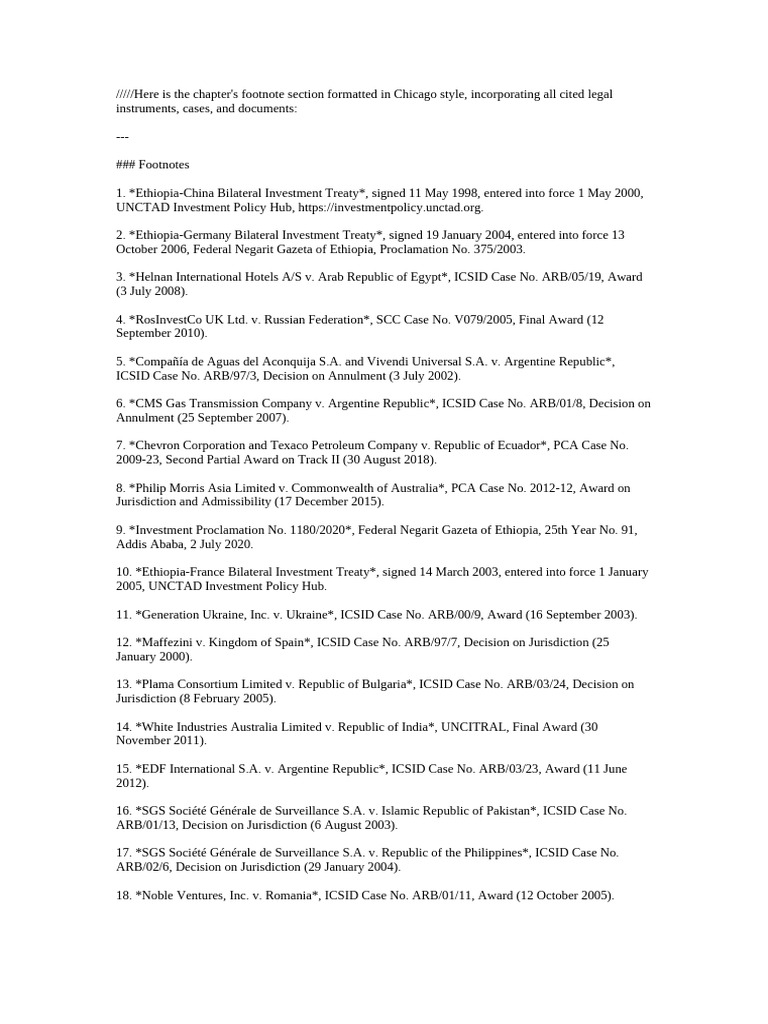 Foot NOtes All Peper | PDF | Ethiopia | Arbitration